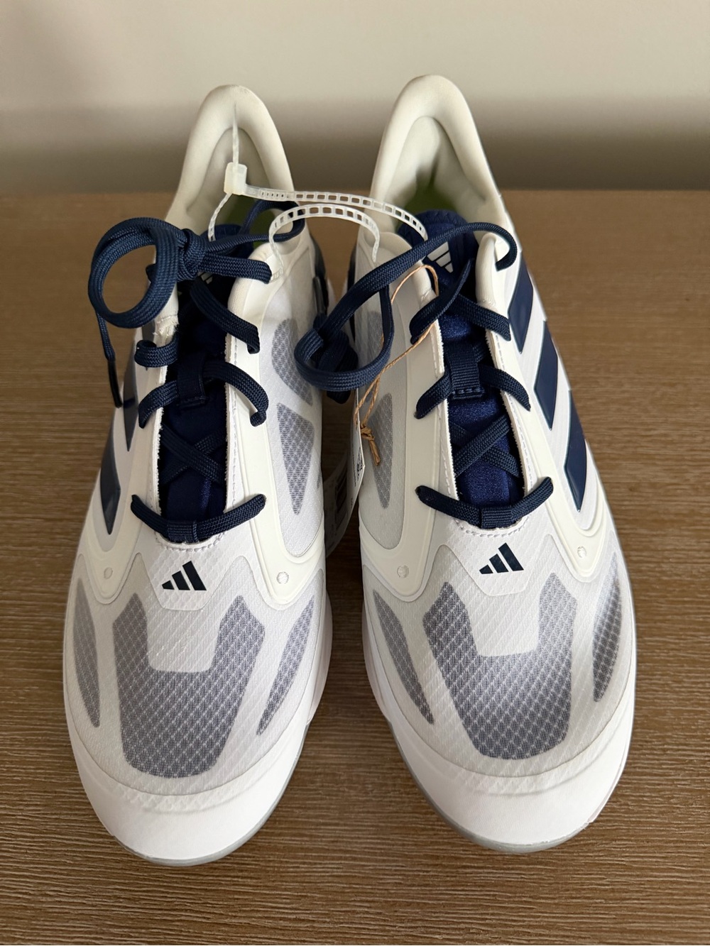 adidas Adizero PureHustle Softball Cleats US 9 White Navy NWT